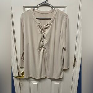 Beige Lace-Up Women's Top by Calvin Klein
XL